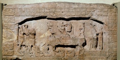 Lintel 3 from Piedras Negras, Peten, Guatemala, Late Classic Period (600-900 AD) by Mayan